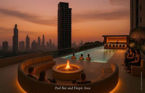 pool bar firepit